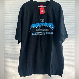 NFL Team Apparel Carolina Panthers Black T-Shirt-Men's Size 2XL